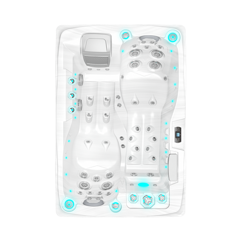 Twin Plug and Play - Spa für 2 Personen - Weißer Marmor