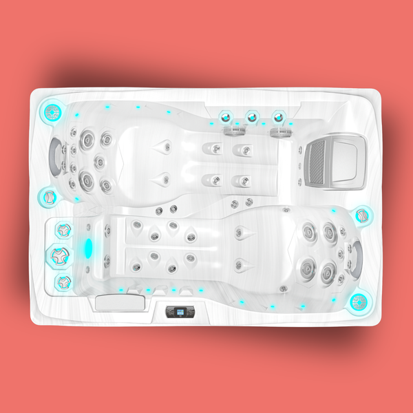 Twin Plug and Play - Spa für 2 Personen - Weißer Marmor