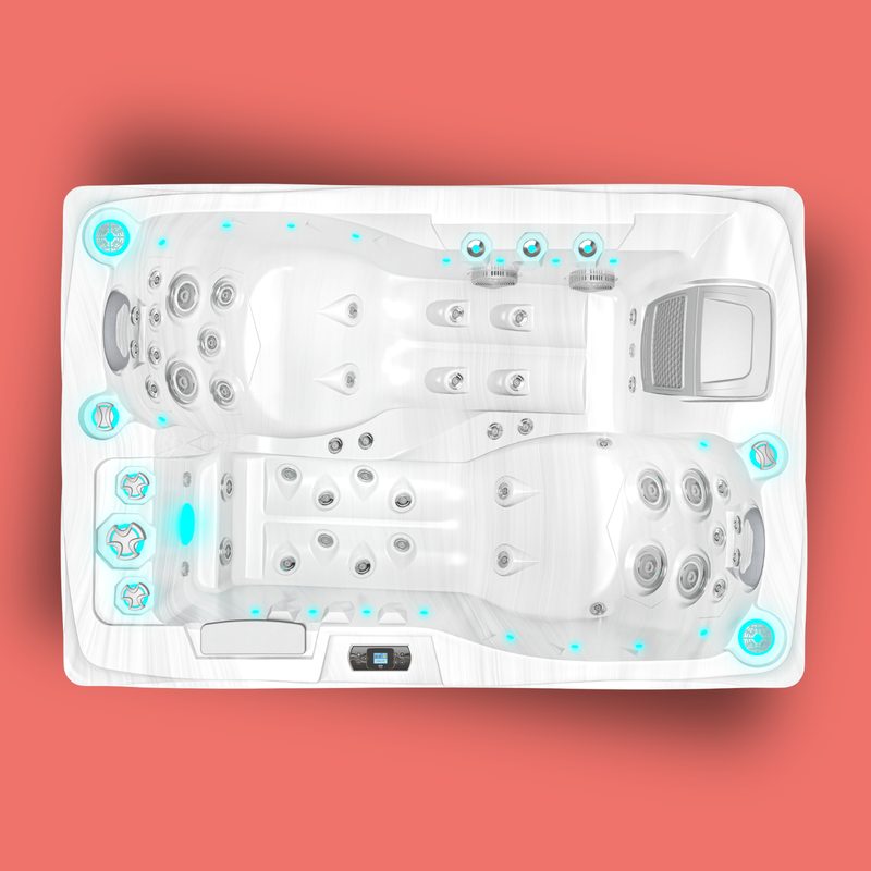 Twin Plug and Play - Spa für 2 Personen - Weißer Marmor