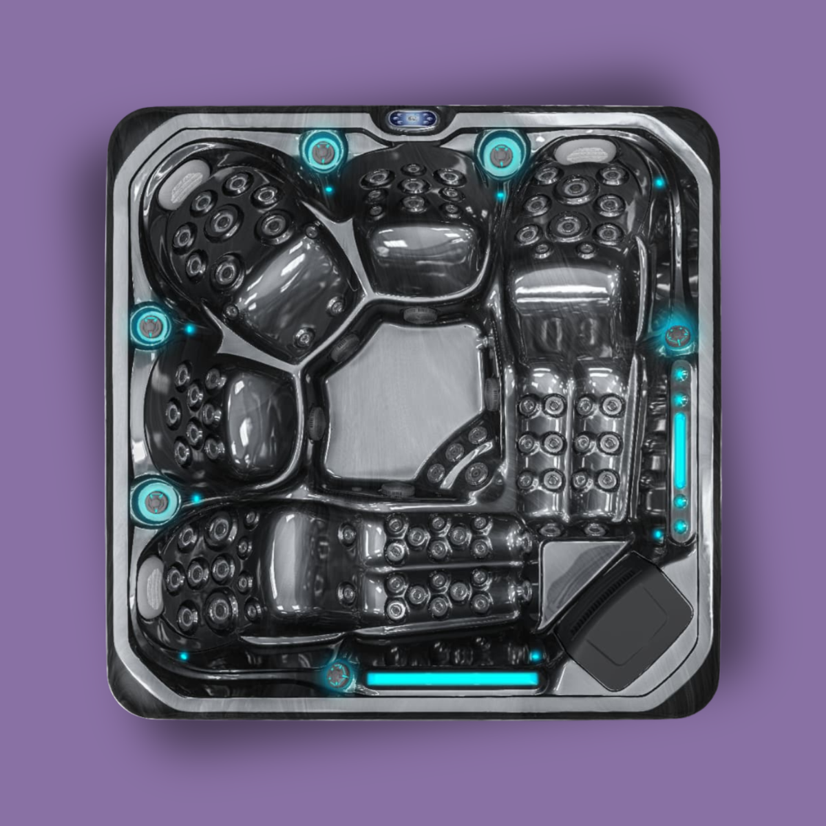 Neptune V2 - Spa für 5 Personen - schwarz