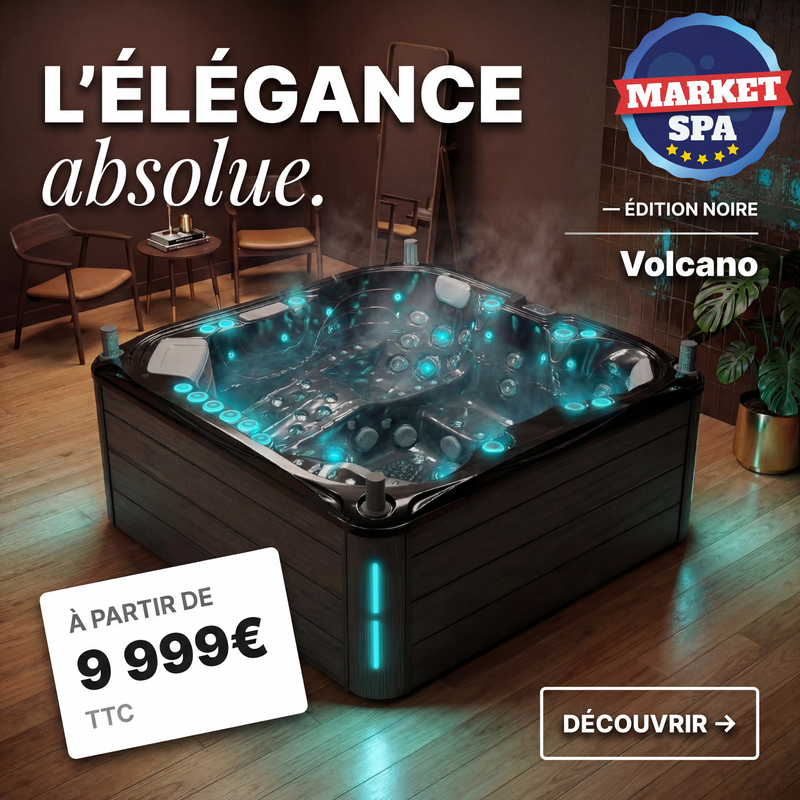 Vulkan - Spa für 5 Personen - Schwarz