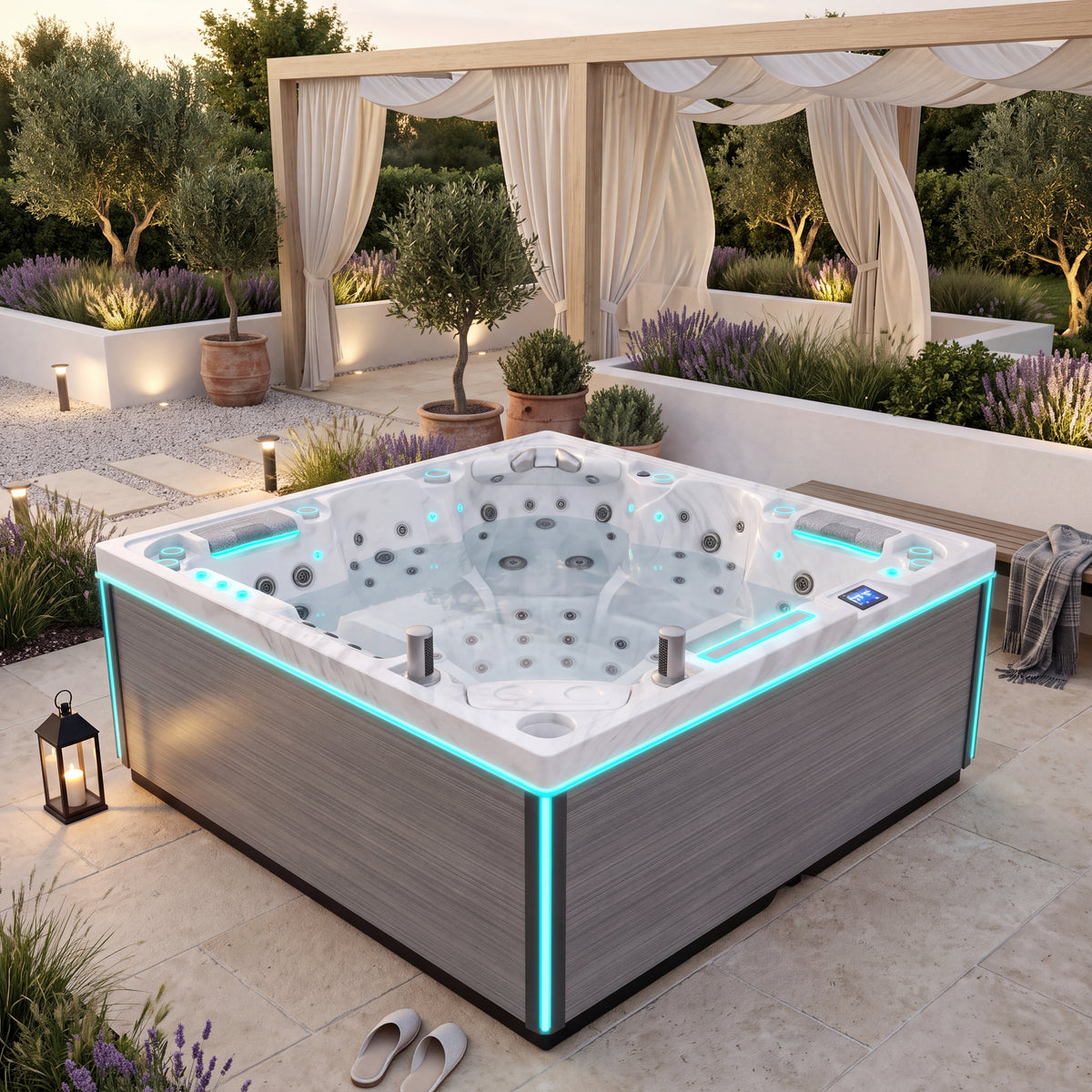 Eine Wasserlounge für fünf
