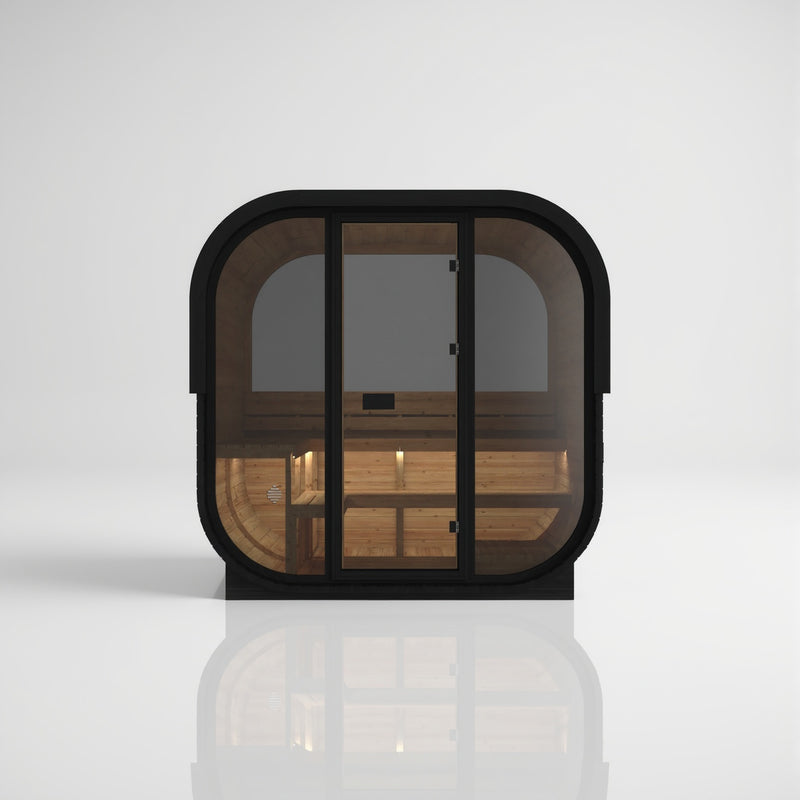 Cube 250 - Sauna extérieur — finition sombre