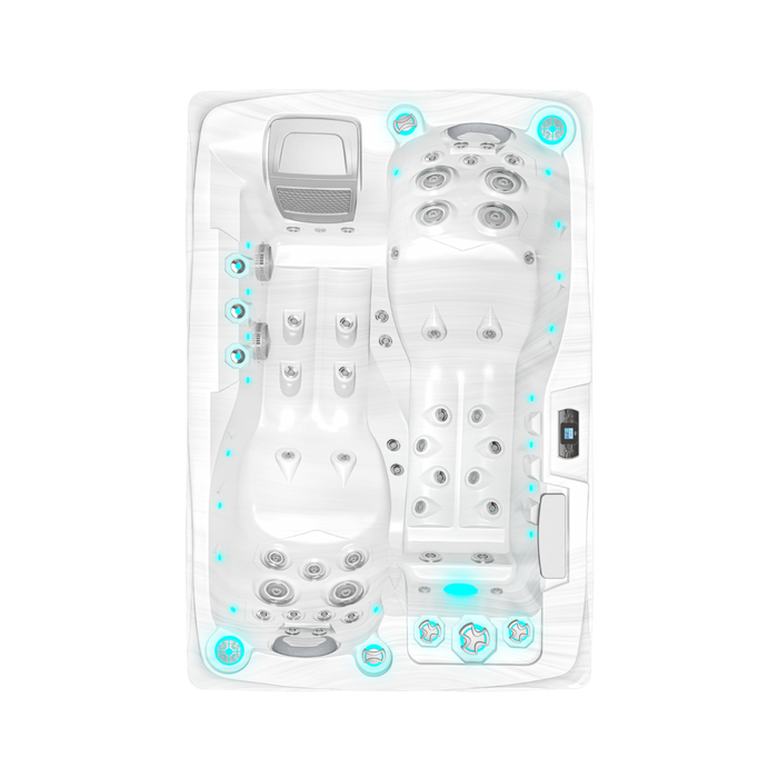 Twin Plug and Play - Spa für 2 Personen - Weißer Marmor