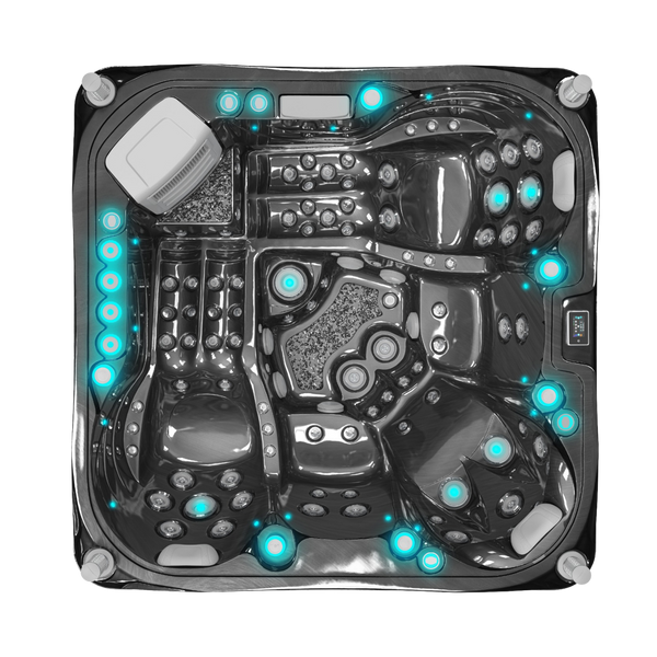 Vulkan - Spa für 5 Personen - Schwarz