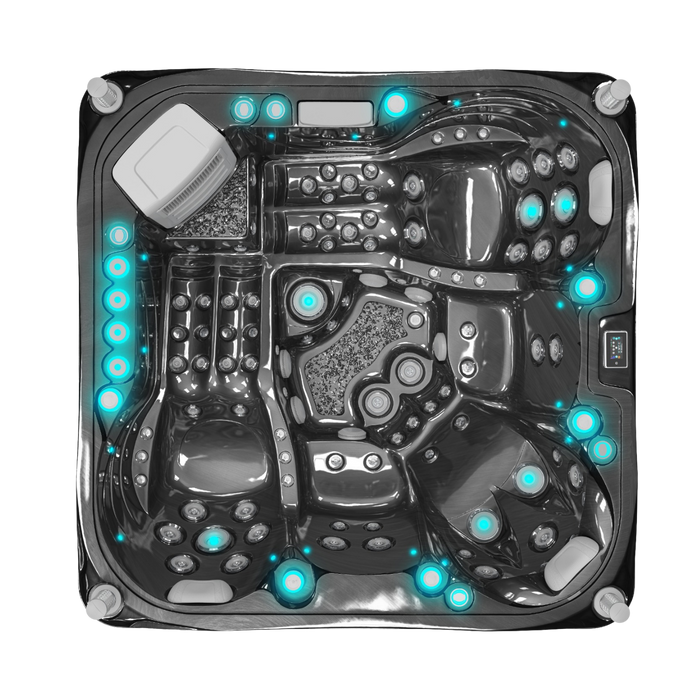 Vulkan - Spa für 5 Personen - Schwarz
