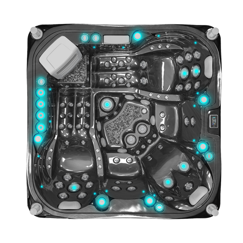 Vulkan - Spa für 5 Personen - Schwarz