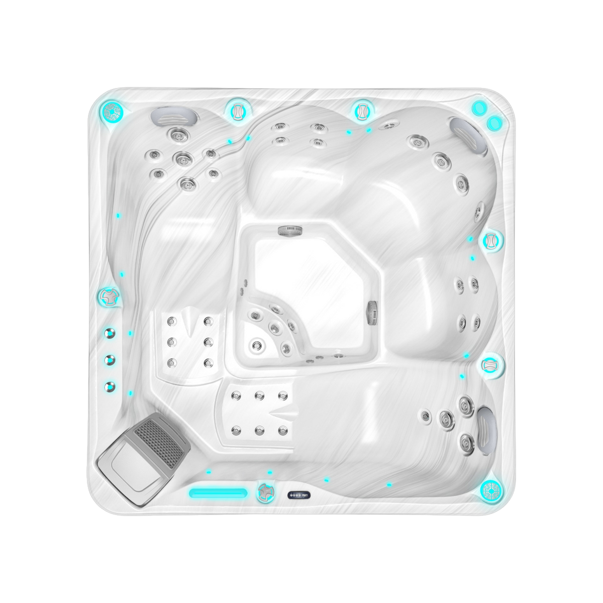 Easy Relax, spa 5 places Sterling Marble, vue de dessus