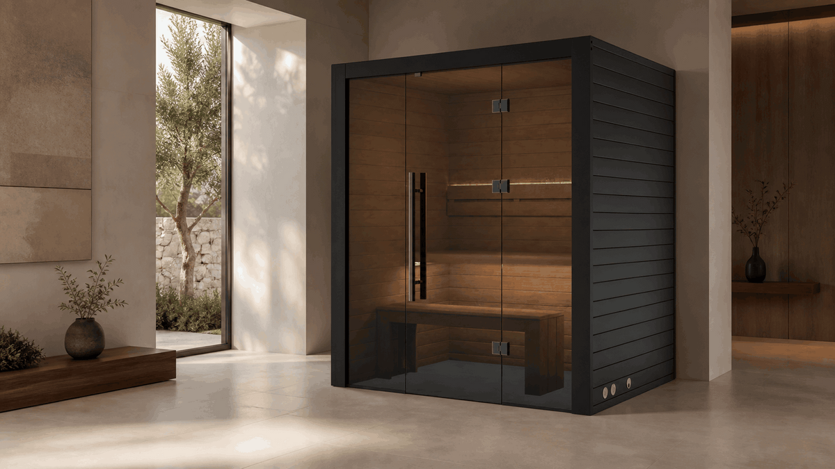 Nero 160 Indoor-Sauna in einem modernen privaten Wellnessbereich