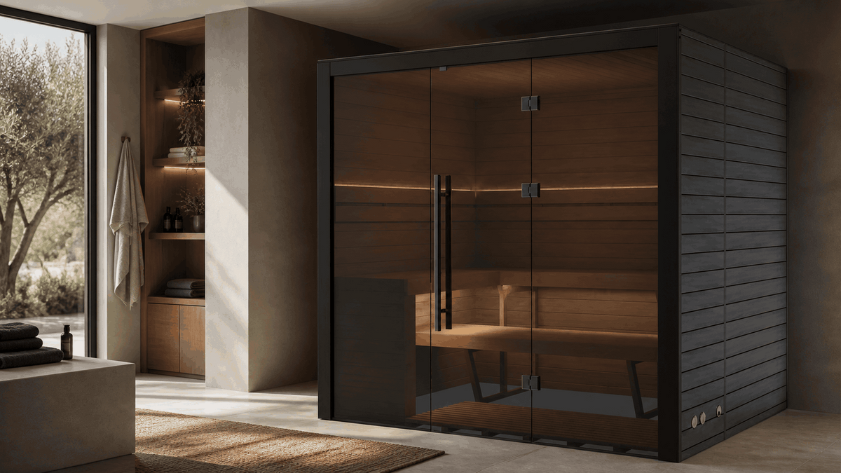 Nero 210 Indoor-Sauna in einem modernen privaten Wellnessbereich