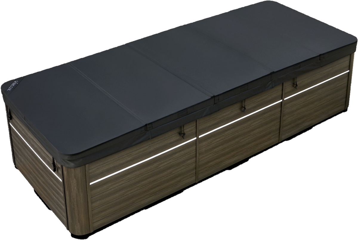 Spa de nage SwimFusion Silver Marble avec sa couverture
