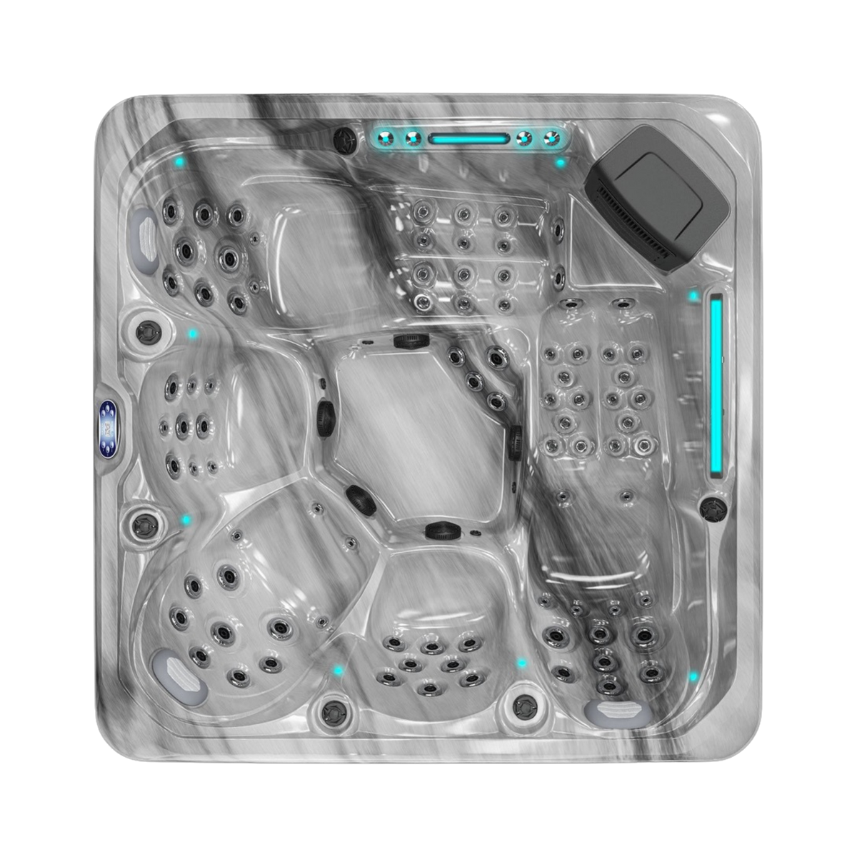 Neptune V2, spa 5 places Odyssey, vue de dessus